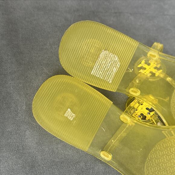Tory Burch Mini Miller Jelly Flip Flop Thong Sandals Citrus Yellow Women's 7 - Picture 7 of 9